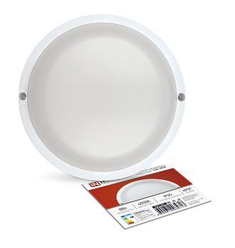 Светильник светодиодный герметичный СПП-КРУГ 8Вт 230В 4000К 640Лм IP65 IN HOME, Светильники ЖКХ	